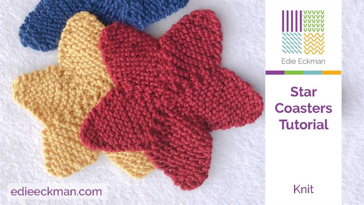 Star coaster knitting pattern