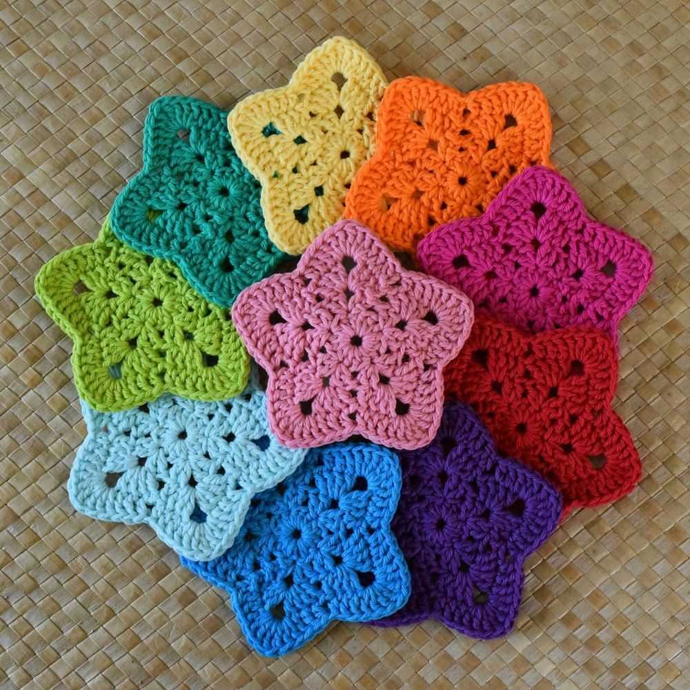 Star coaster knitting pattern