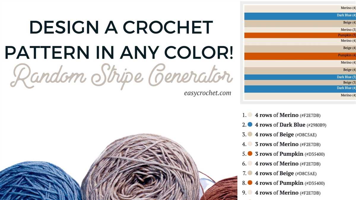 Stripe patterns for knitting