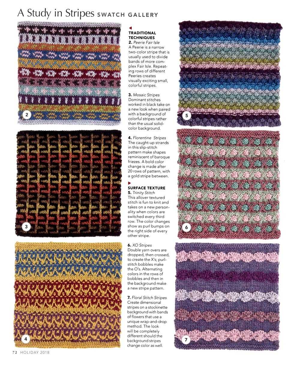 Stripe patterns for knitting