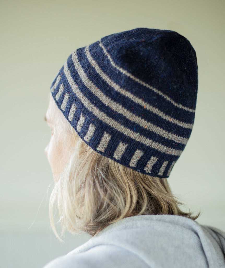 Striped hat knitting pattern free