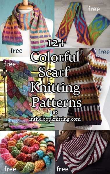 Entrelac scarf knitting pattern