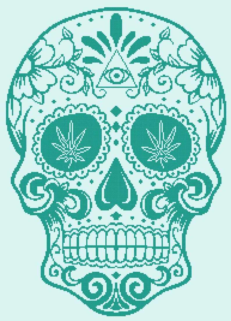 Sugar skull knitting pattern