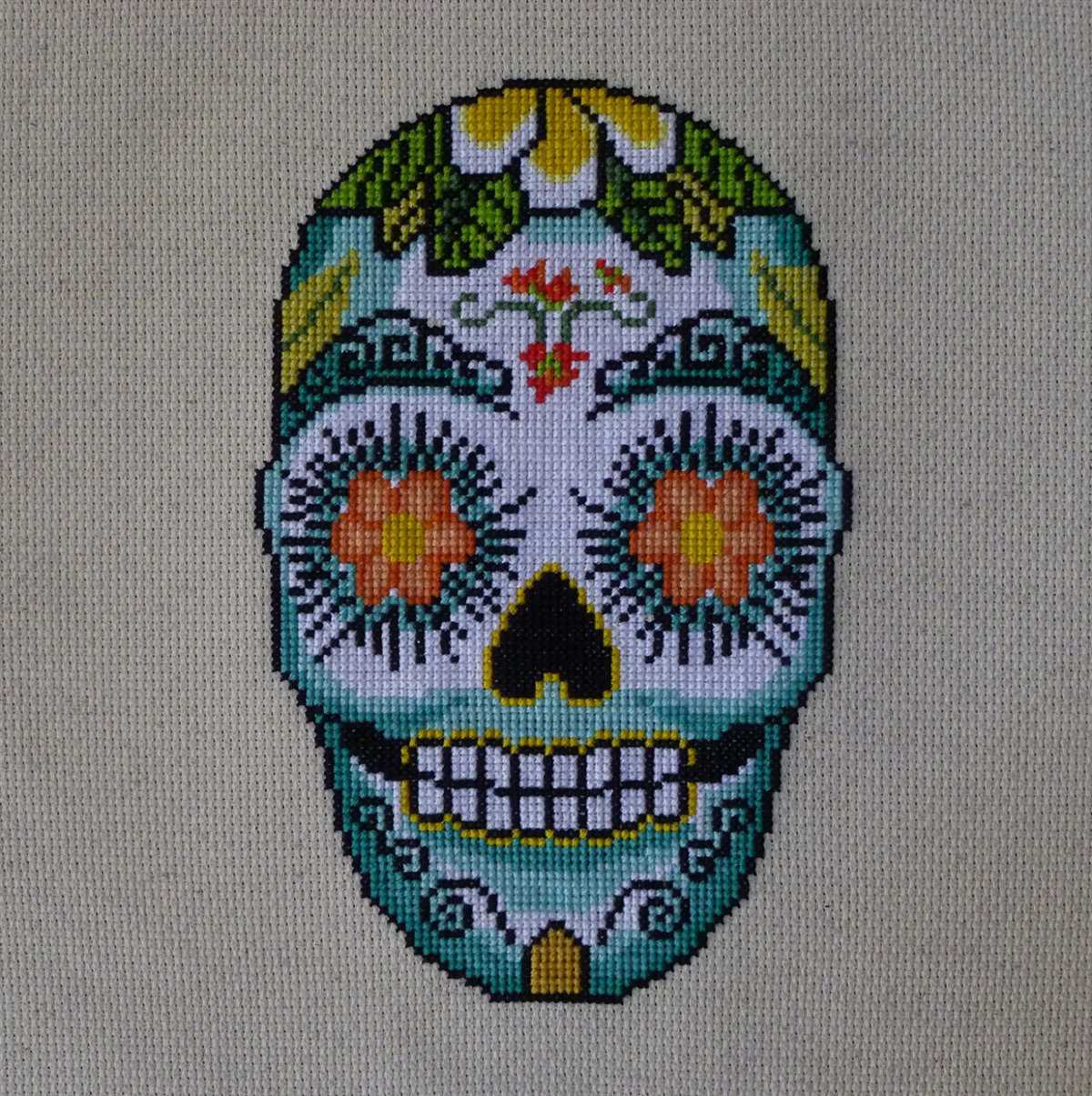 Sugar skull knitting pattern