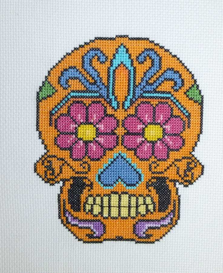 Sugar skull knitting pattern