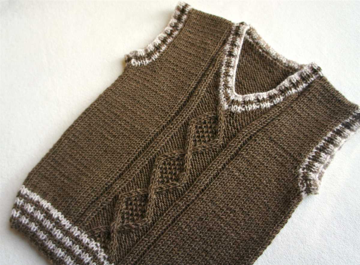 Sweater vest pattern knit