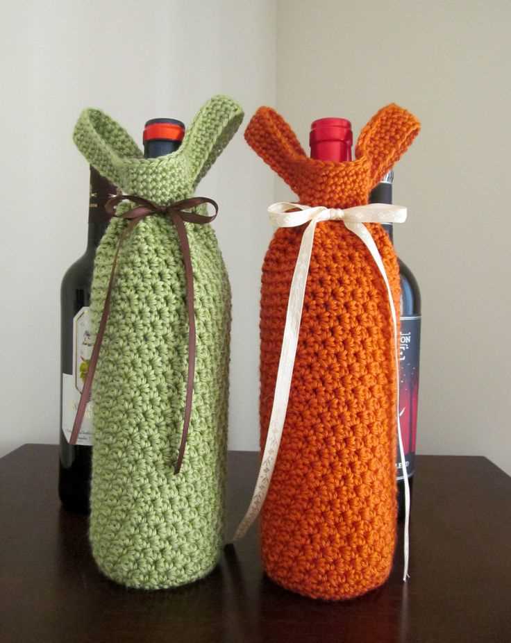 Knitted wine bottle bag pattern