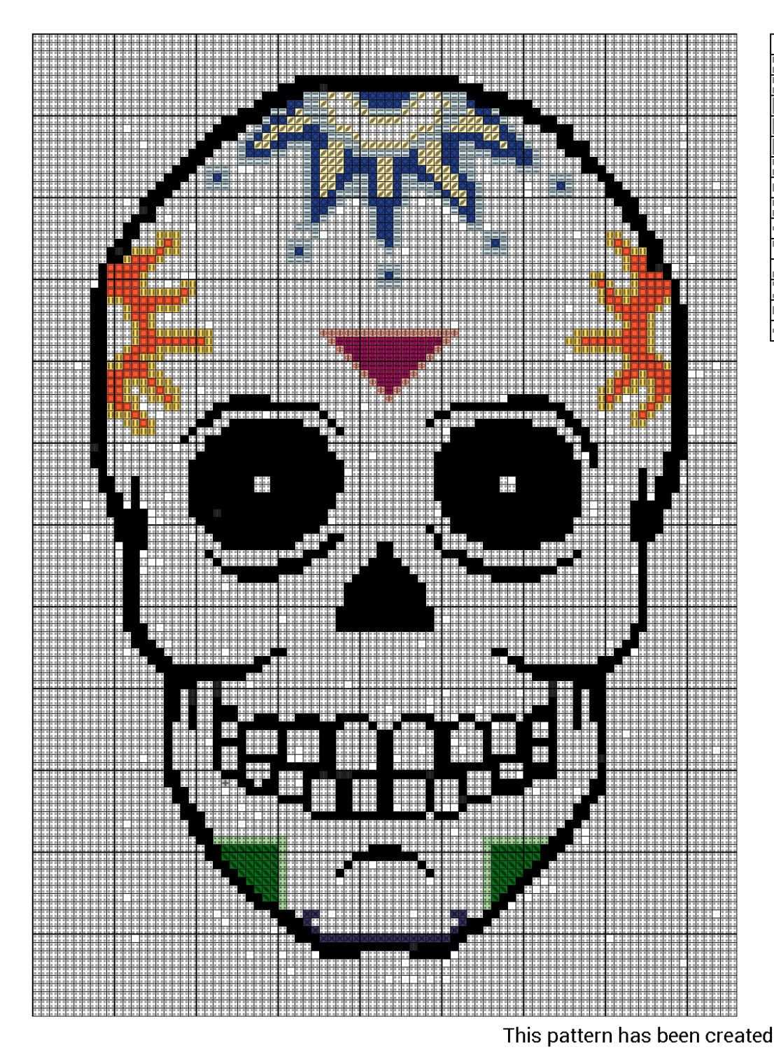 Sugar skull knitting pattern