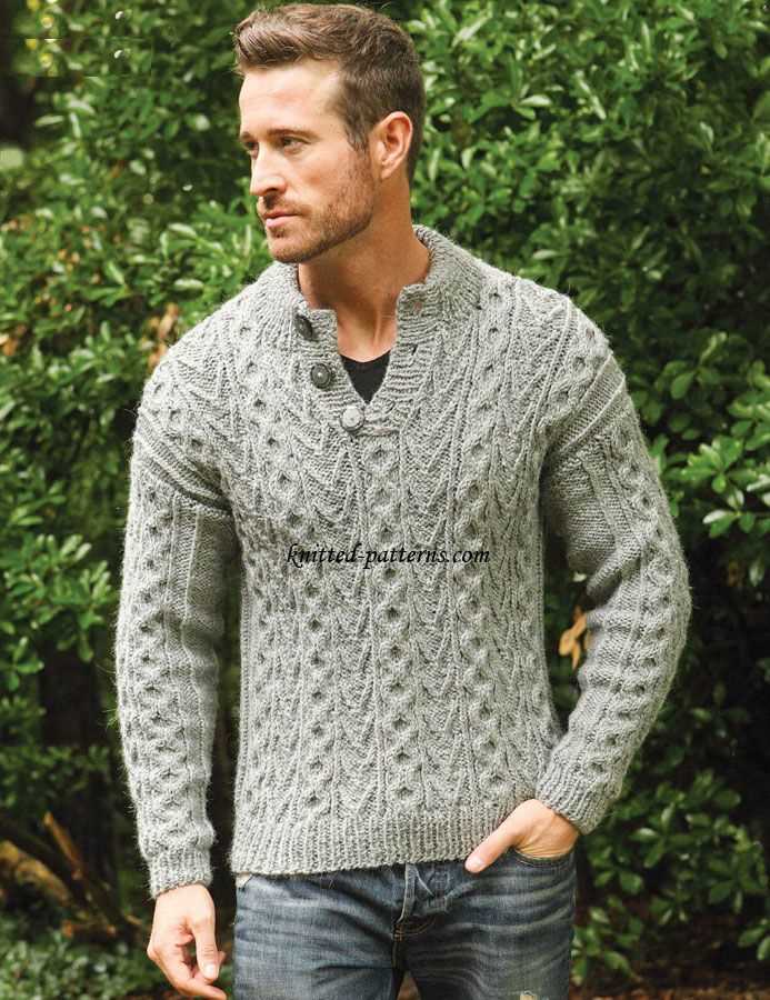 Mens sweater knit pattern