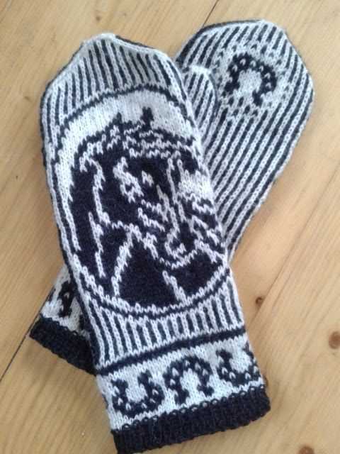 Stranded mittens knitting pattern