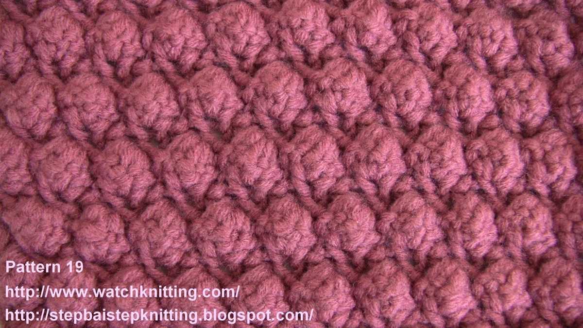 Knitting check pattern