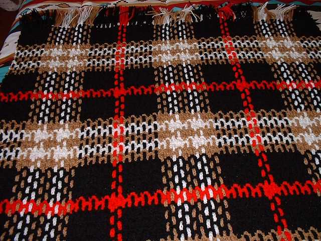 Tartan blanket knitting pattern