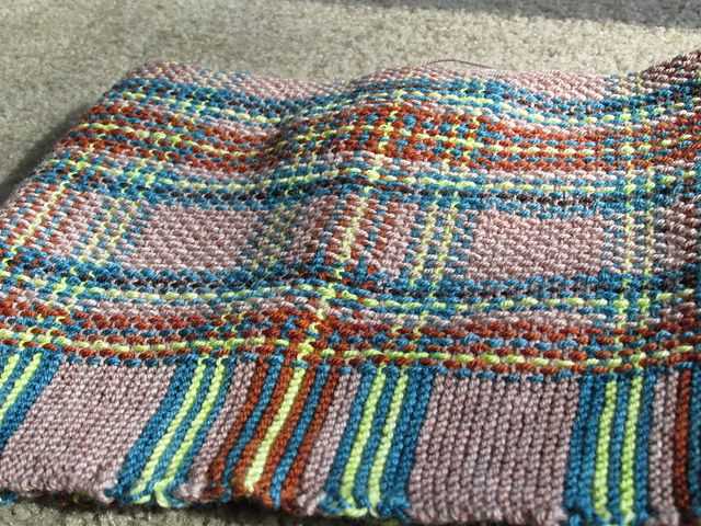 Tartan blanket knitting pattern