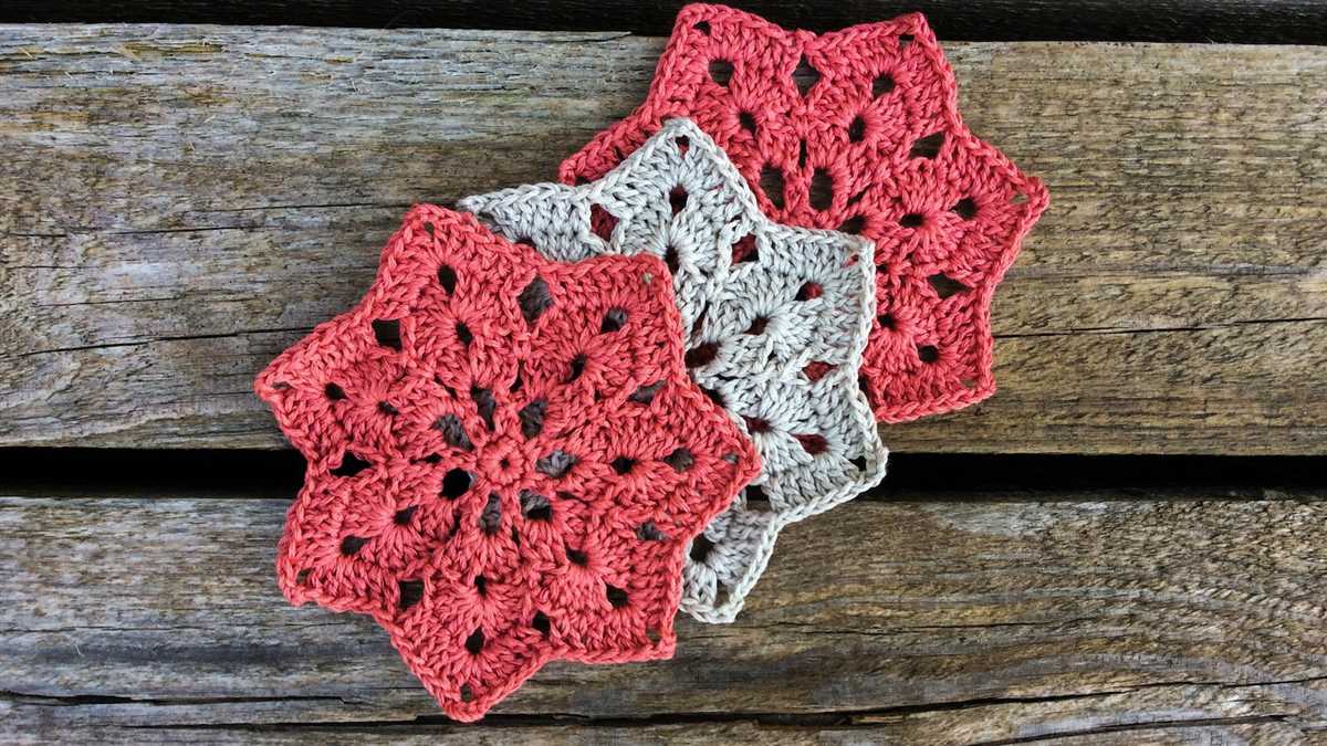 Star coaster knitting pattern