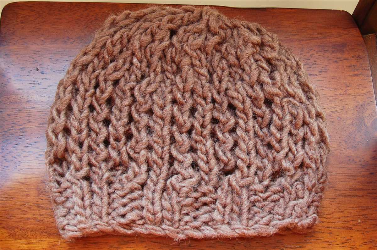 Chunky yarn knit hat pattern free