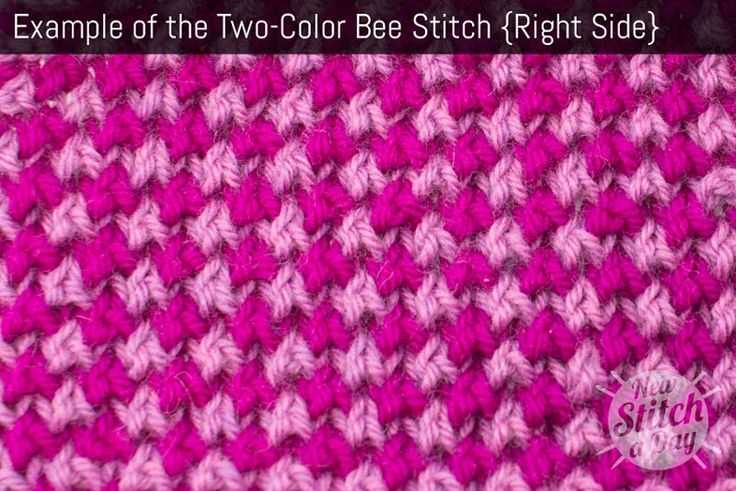 How to knit a pattern with two colors