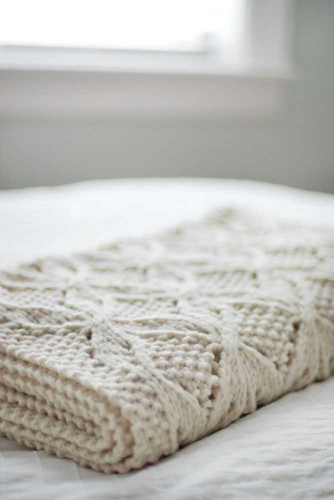 Textured knit blanket pattern