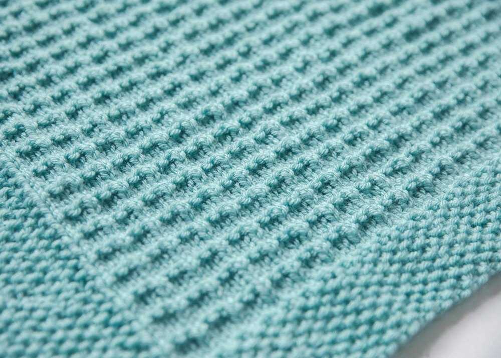 Textured knit blanket pattern