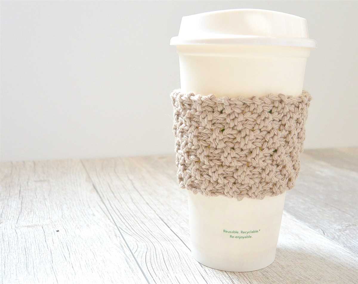 Coffee sleeve knitting pattern