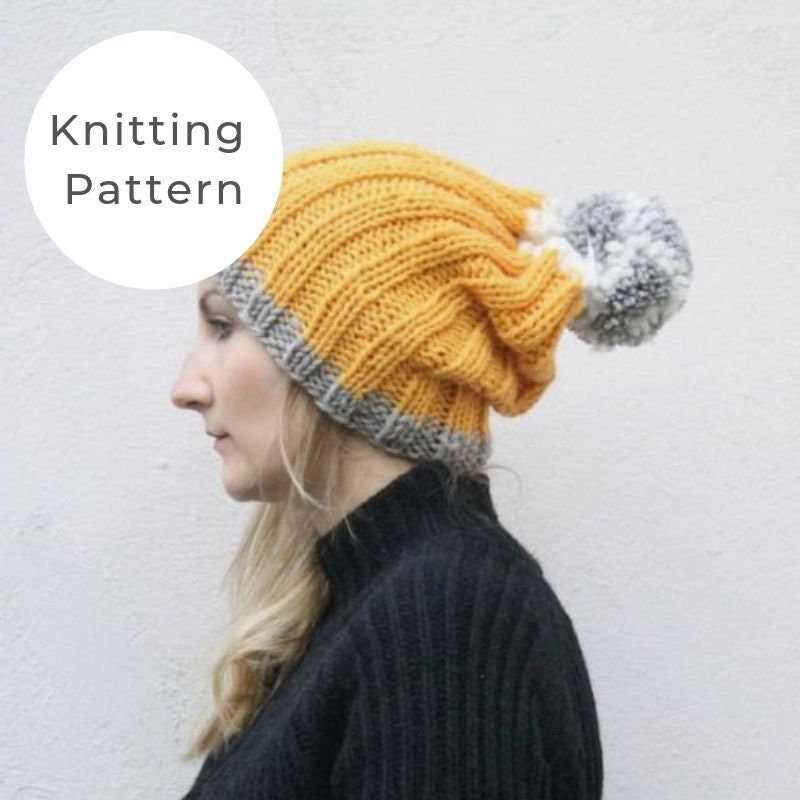 Knit slouchy beanie pattern free