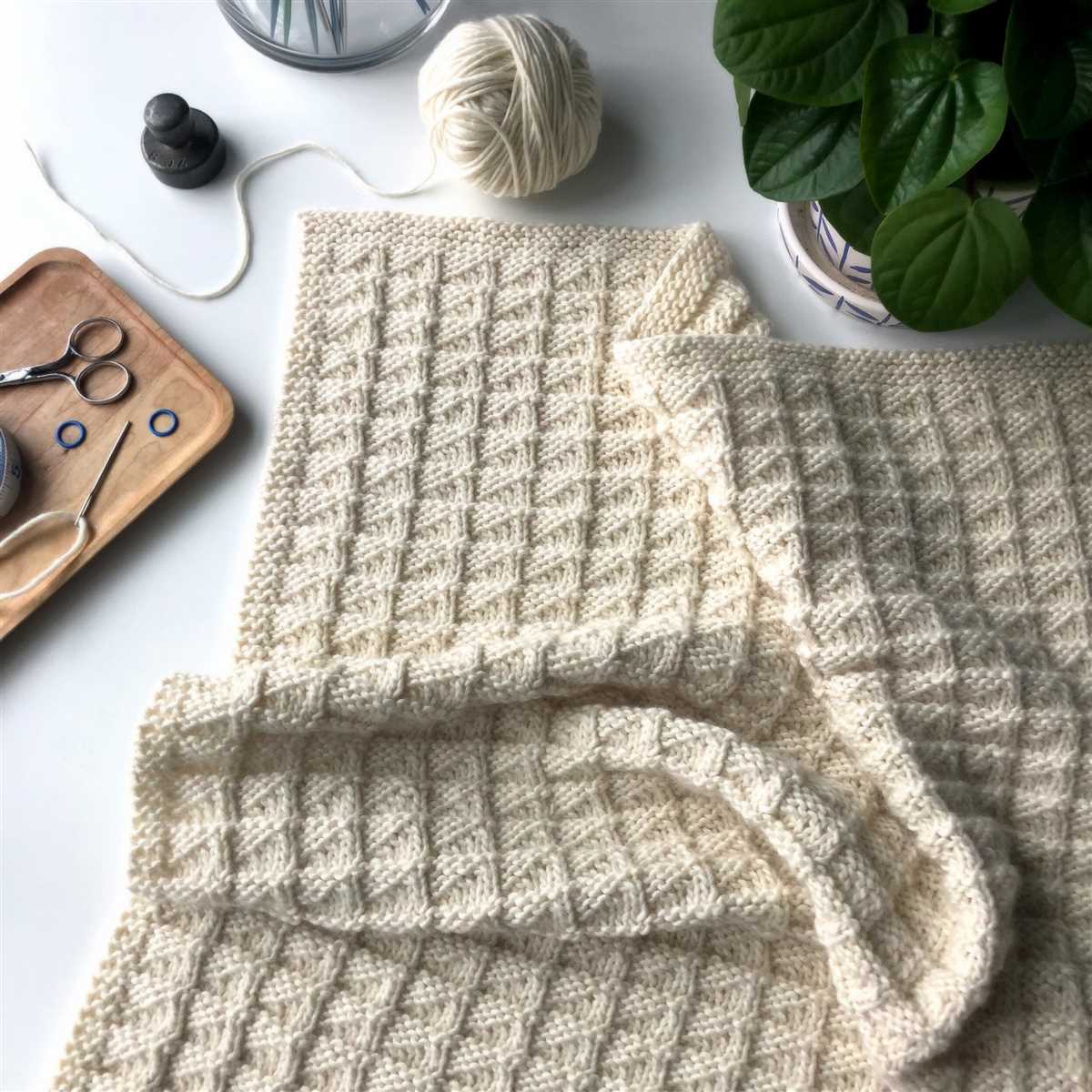 Reversible cable knit blanket pattern