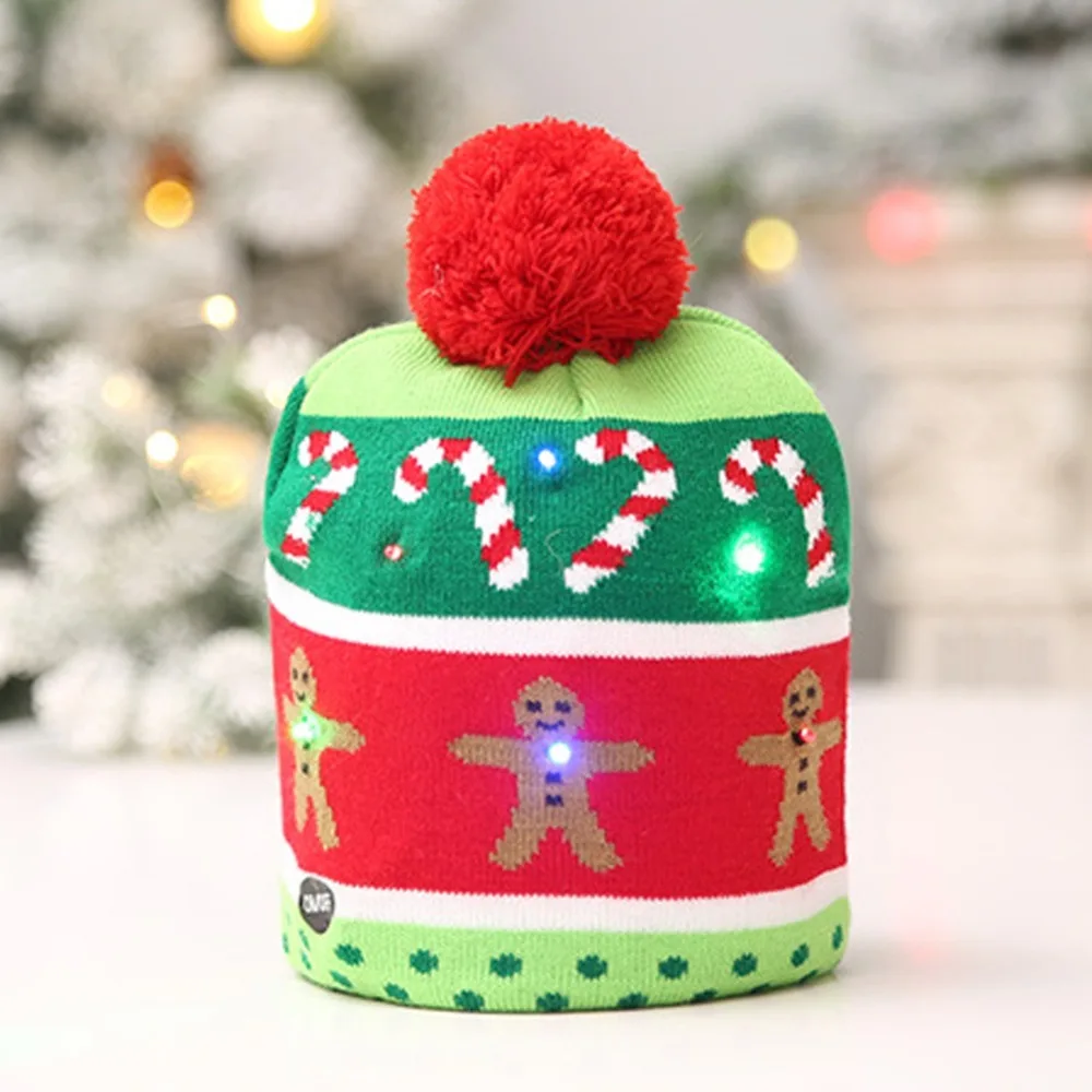 Knit christmas lights pattern