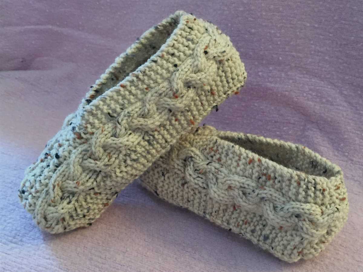 Knitted house slippers pattern free
