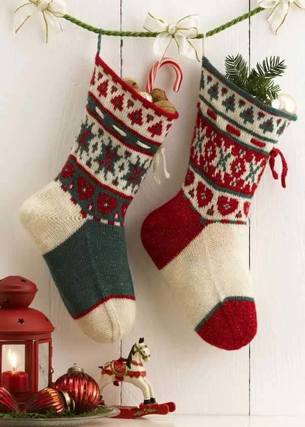 Felted christmas stocking knit pattern
