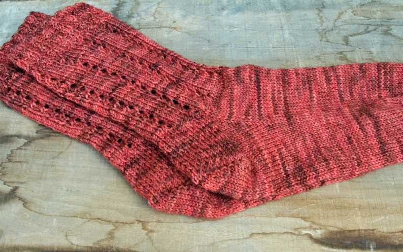 Top down sock knitting pattern