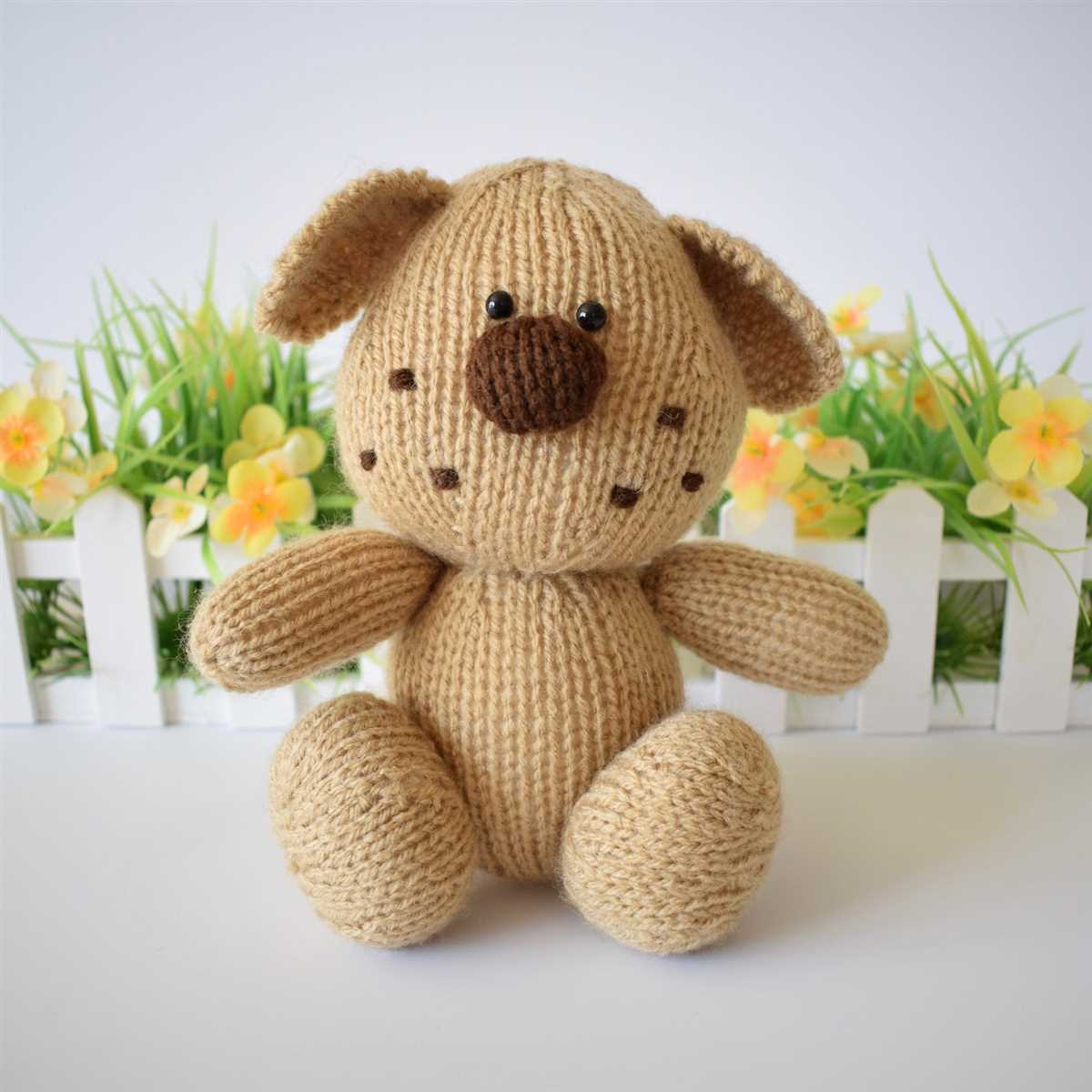 Create Your Own Adorable Knitted Toy Dog with This Pattern Toy dog knitting pattern