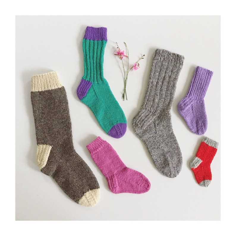 Men's knitted socks basic patterns