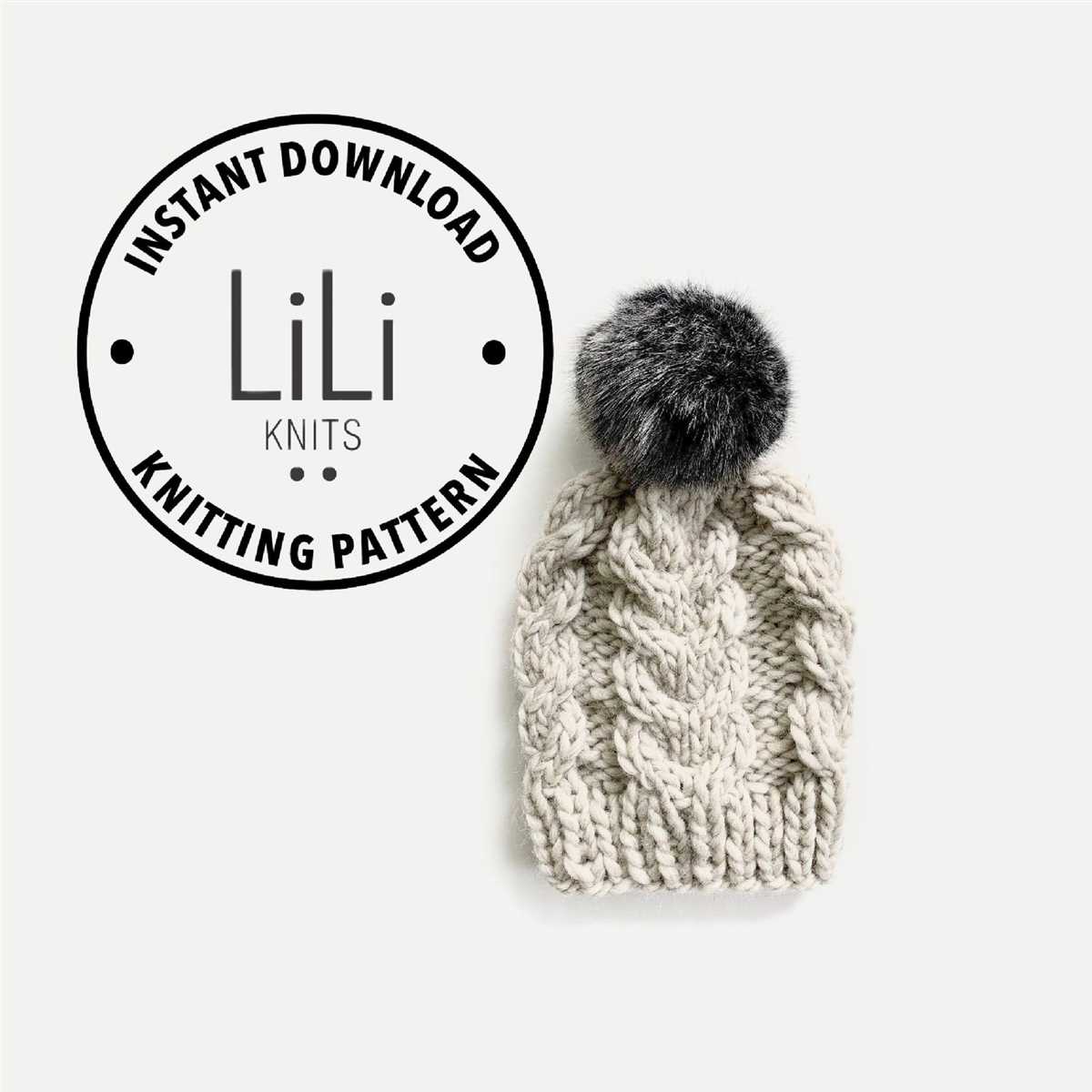 Chunky knit beanie hat pattern