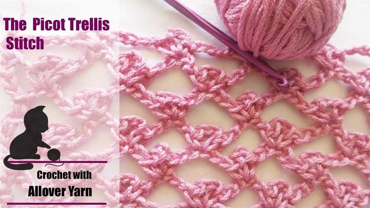 Trellis knitting pattern