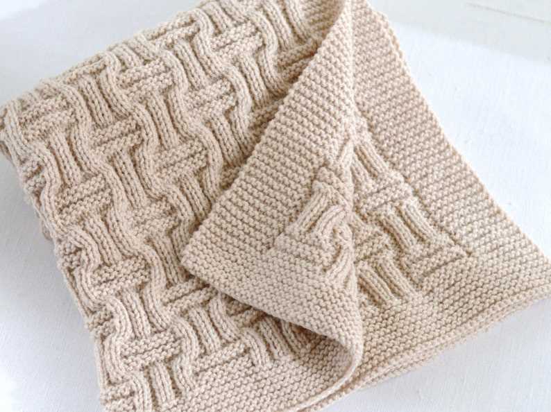 Basket weave blanket knitting pattern