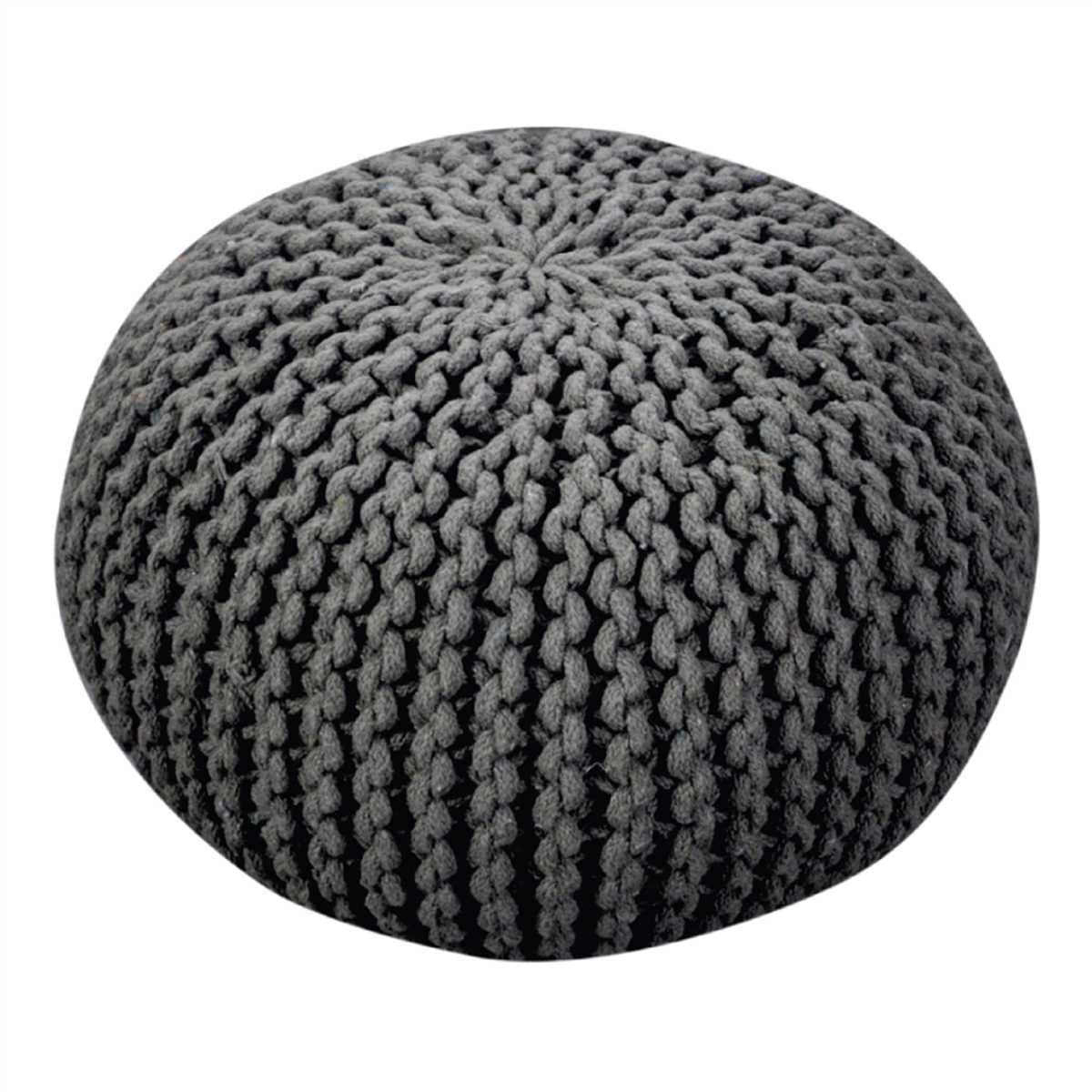 Free chunky knit pouf pattern