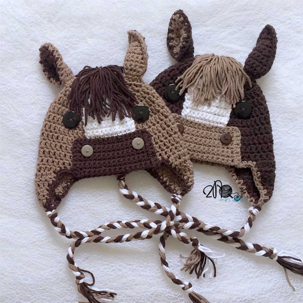 Horse head knitting pattern