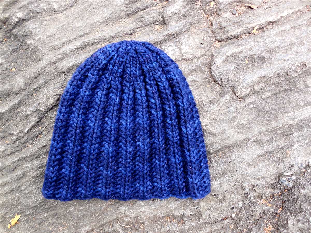 Twisted rib knit hat pattern