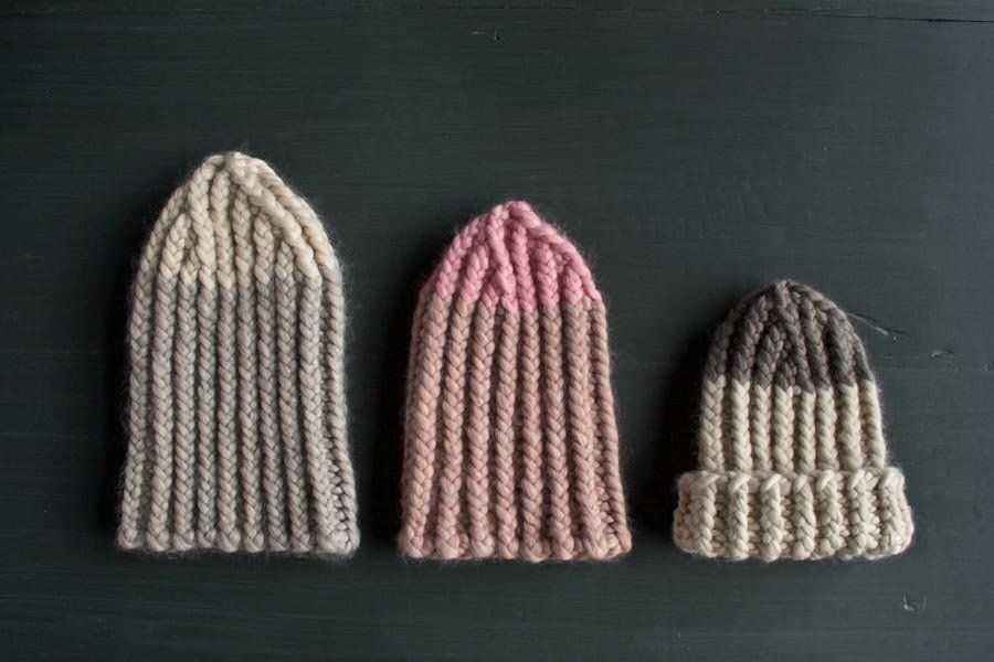 Twisted rib knit hat pattern