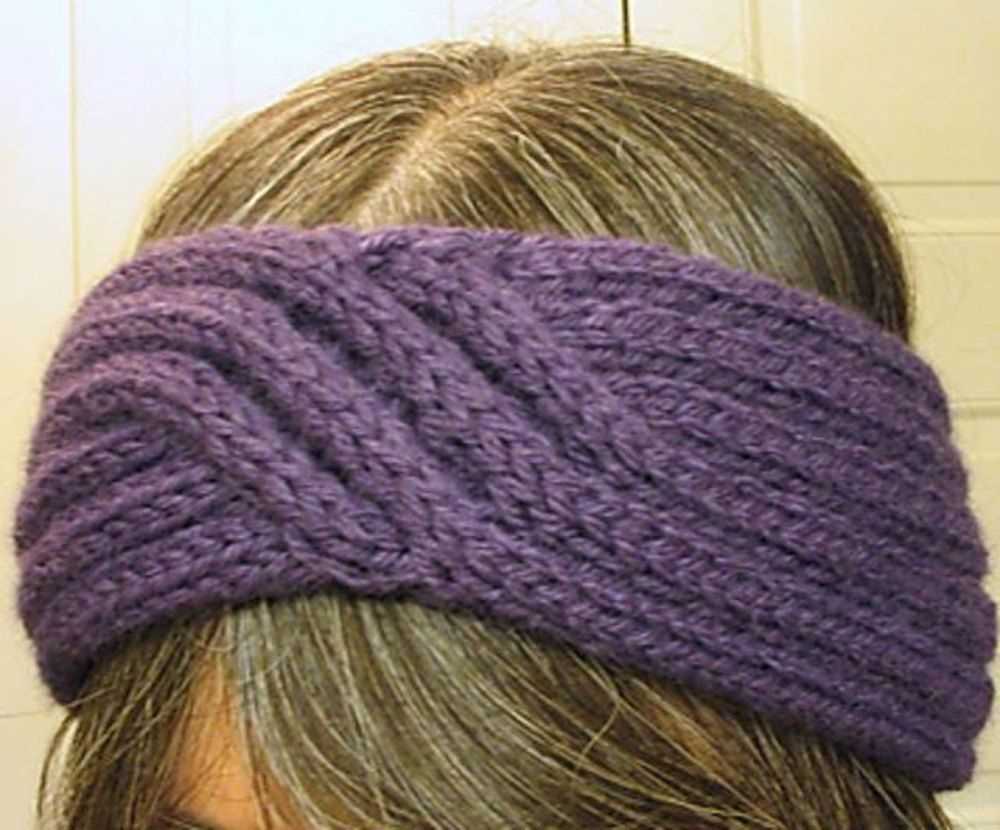 Twisted headband pattern knit