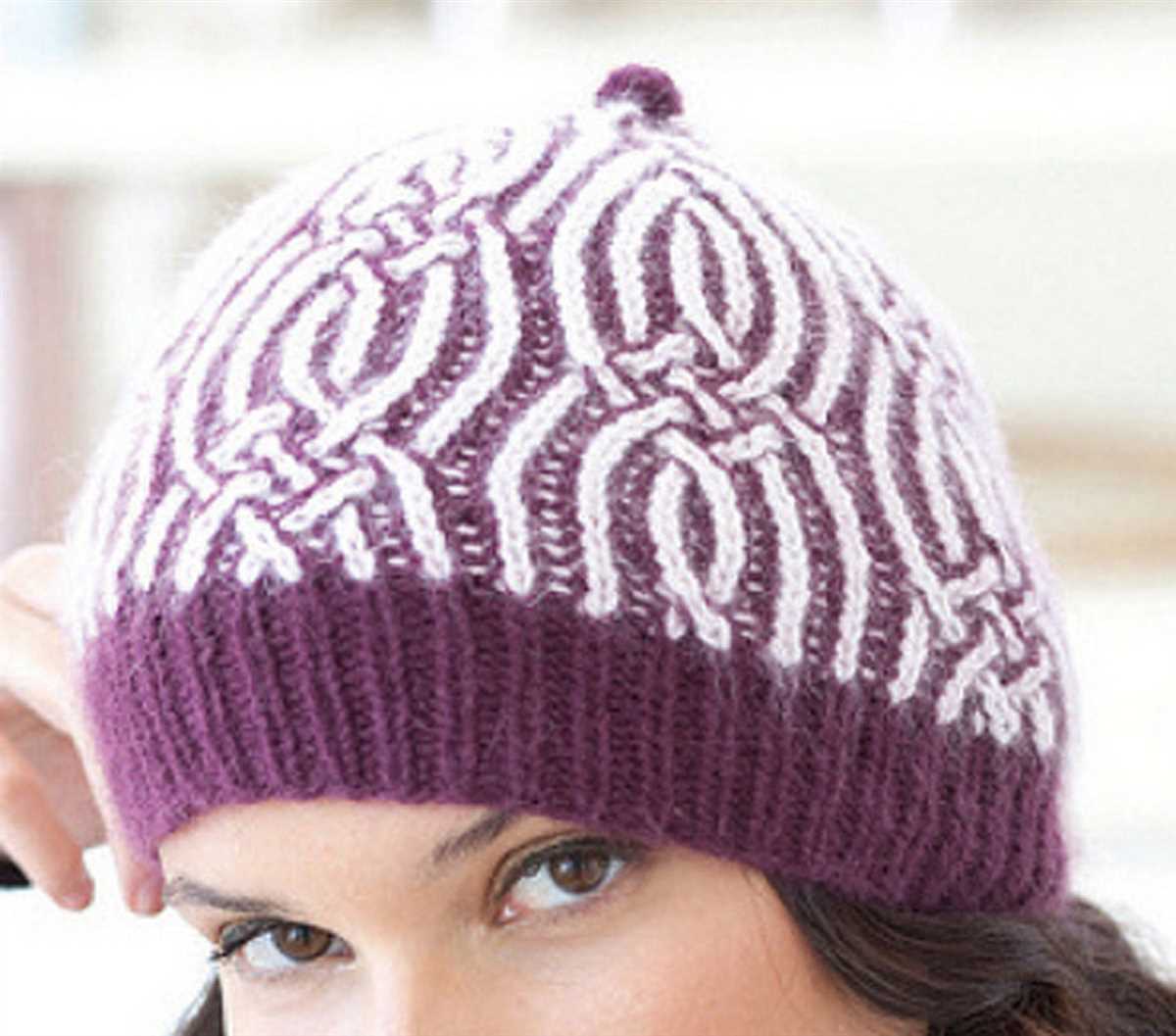 Two color hat knitting pattern