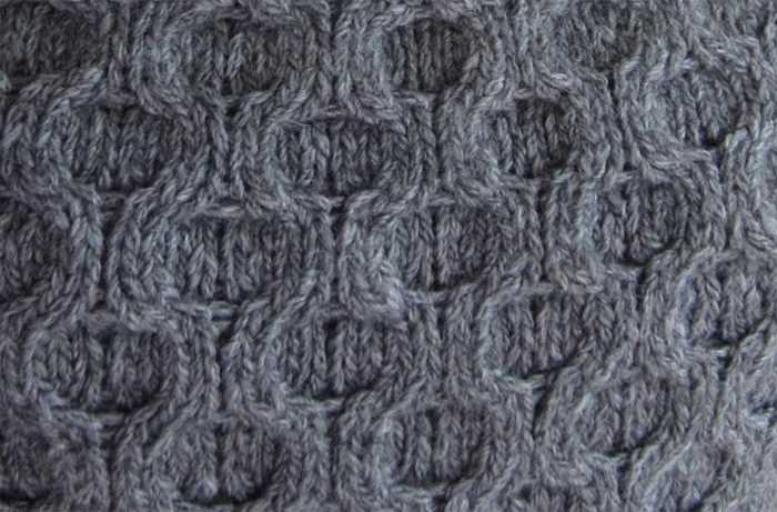 Two color honeycomb knitting pattern