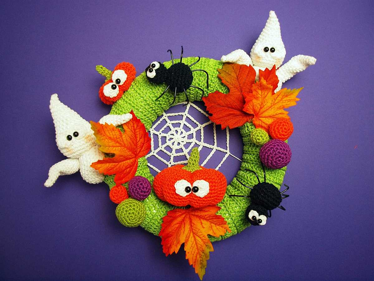 Free halloween wreath knitting pattern