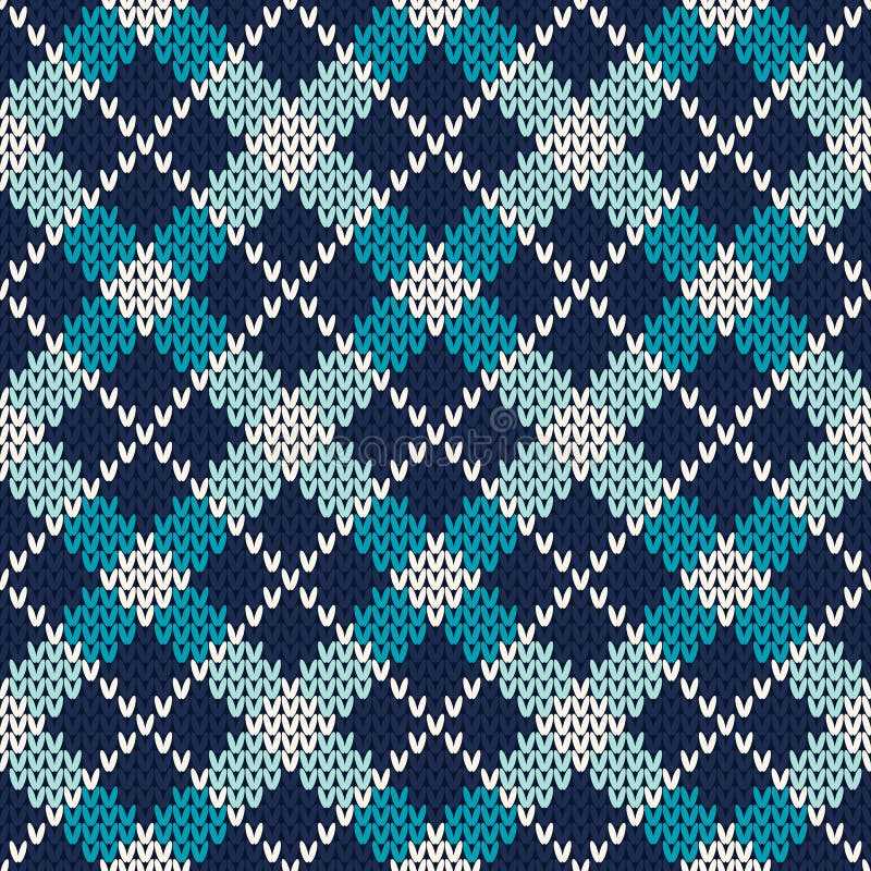 Tartan knit pattern