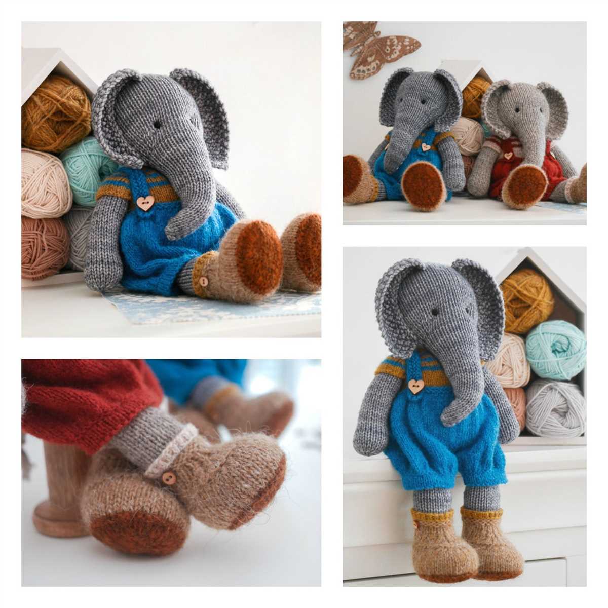 Knitting pattern for elephant toy