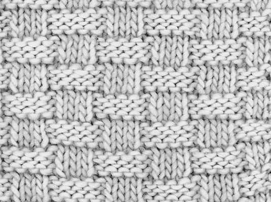 Basket weave scarf knitting pattern