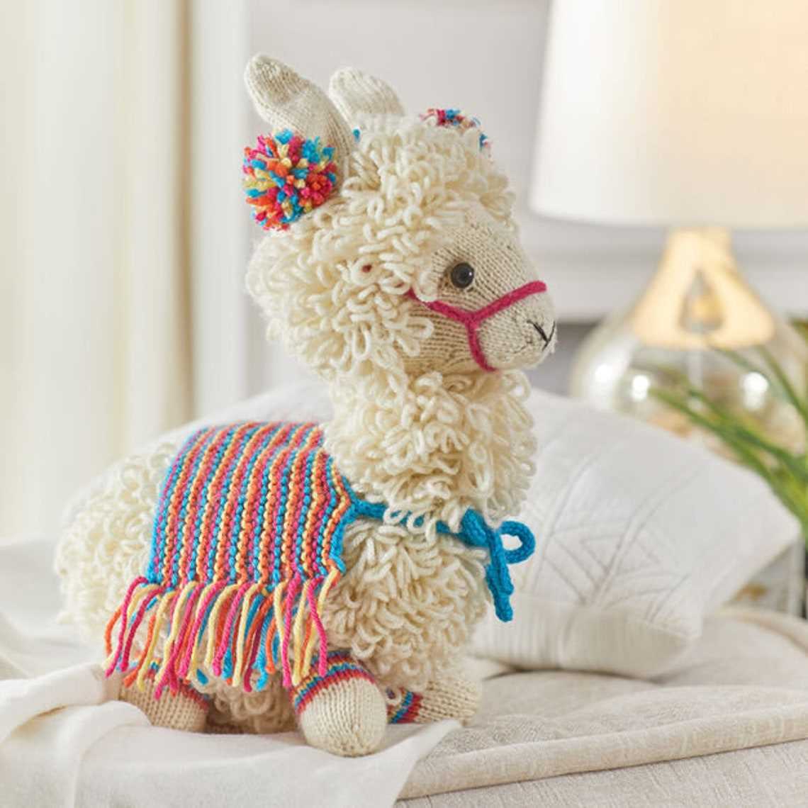 Knitted llama pattern