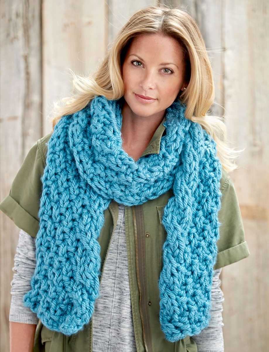 3 color knit scarf pattern