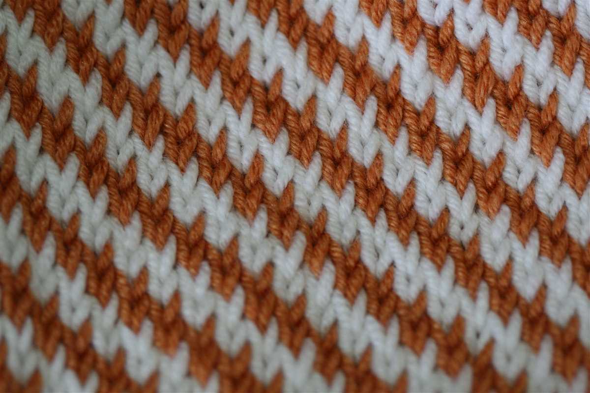 Diagonal stripe knitting pattern