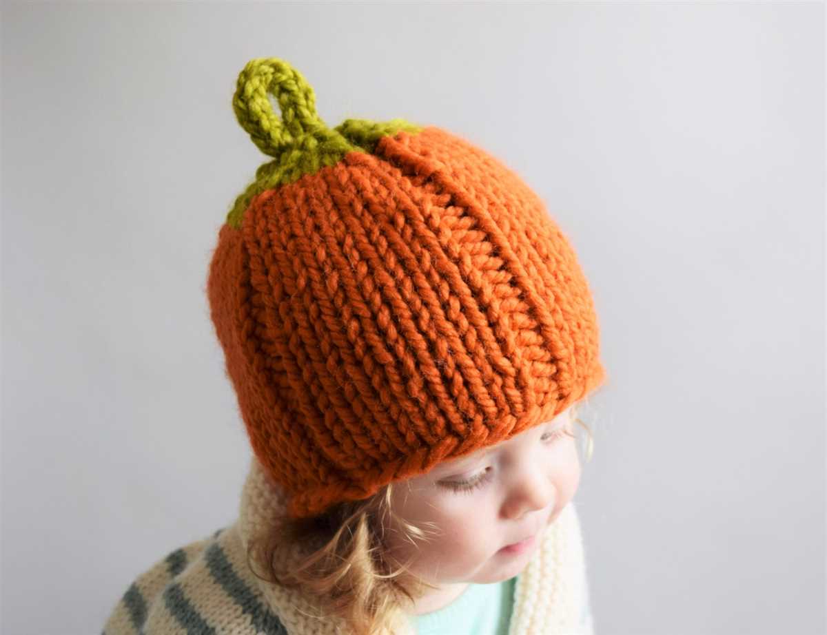 Knitted pumpkin hat pattern