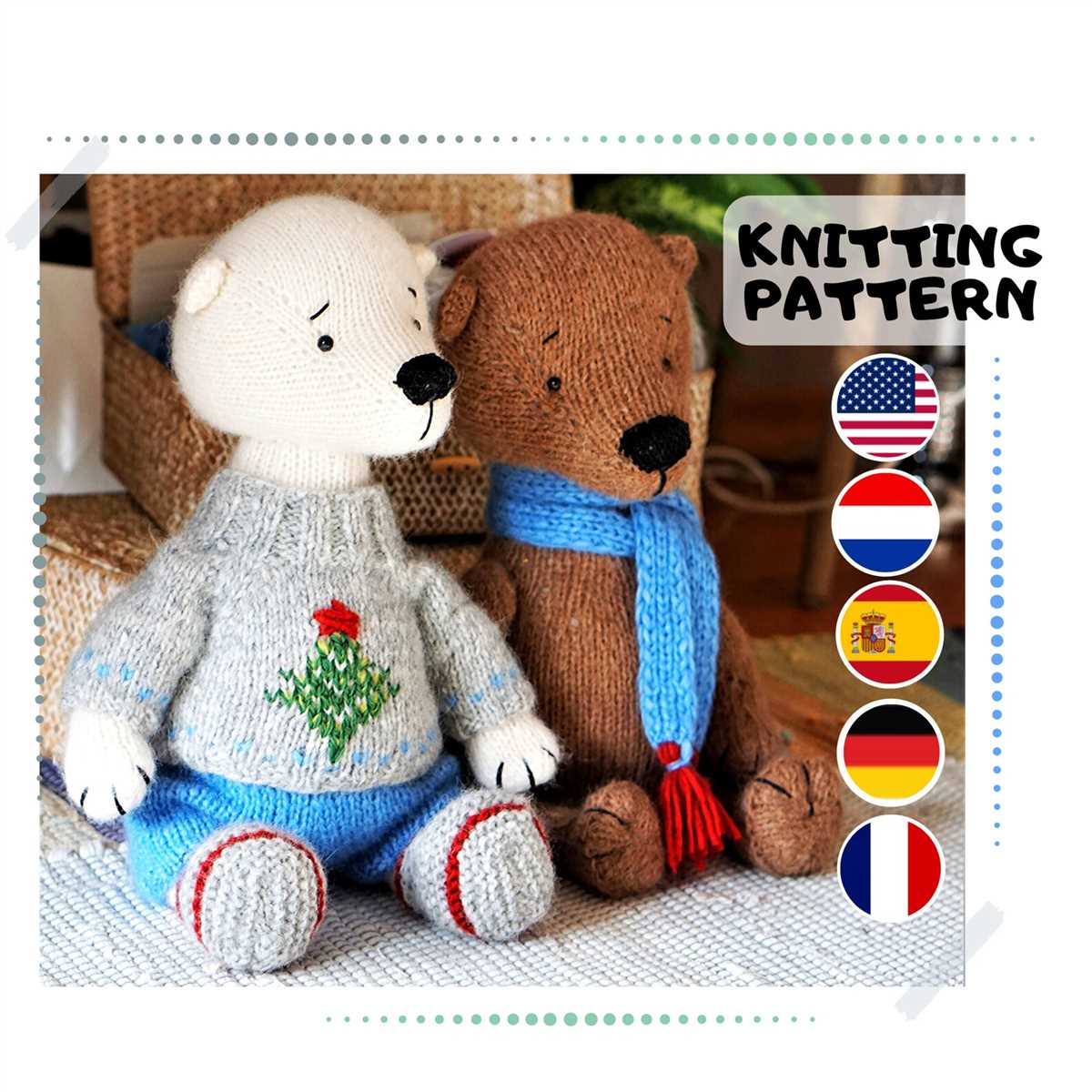 Knitted clothes for teddy bears patterns